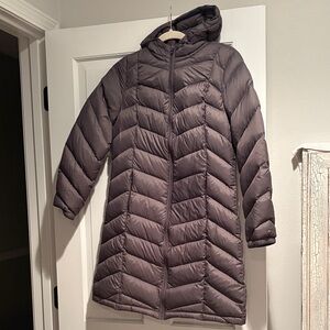 Women's Gray Hooded Puffer Coat